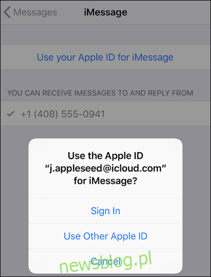 Apple ID cho iMessage