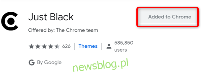 Chủ đề của bạn đã được thêm vào Chrome!