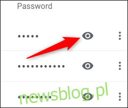 Nhấp vào biểu tượng con mắt để tiết lộ mật khẩu của bạn