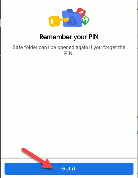tệp từ google nhớ mã PIN