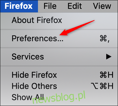 Tùy chọn Firefox