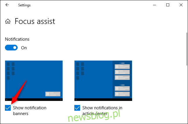 Tắt biểu ngữ thông báo cho ứng dụng trong cài đặt hệ thống Windows 10.