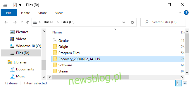 Phục hồi tệp hệ thống ở đâu Windows đặt các tập tin phục hồi.