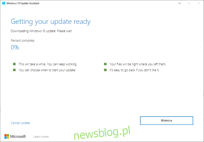 Cài đặt Bản cập nhật tháng 5 năm 2020 bằng Trợ lý cập nhật hệ thống Windows 10