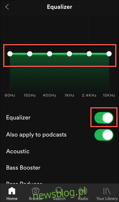 Cài đặt bộ chỉnh âm cho Spotify trên iOS