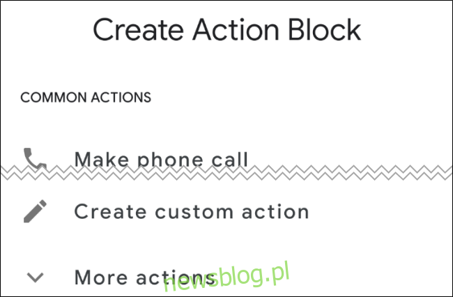 Android Action Blocks Tạo màn hình khối hành động