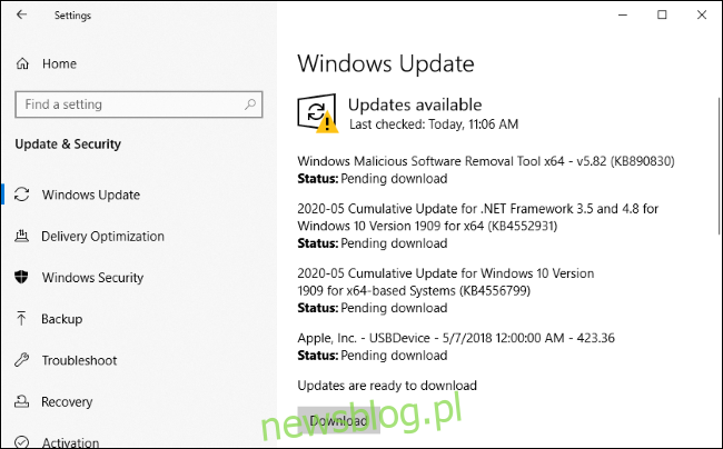 Cài đặt các bản cập nhật cho Edge và phần mềm khác thông qua dịch vụ Windows cập nhật.