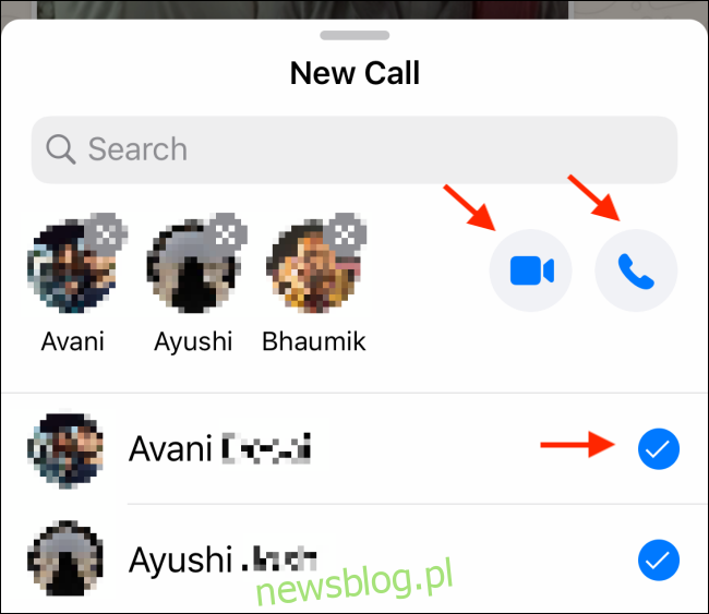 Nhấn vào biểu tượng video hoặc điện thoại trong cuộc trò chuyện nhóm WhatsApp.