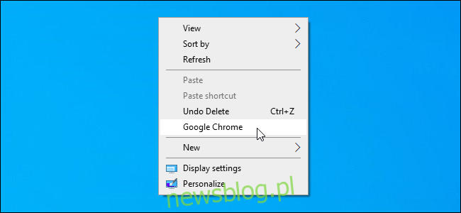 Phím tắt tùy chỉnh được thêm vào menu ngữ cảnh của màn hình hệ thống Windows 10.
