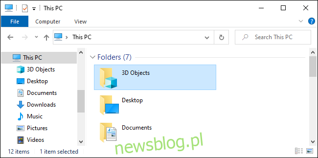 Thư mục Đối tượng 3D trong File Explorer