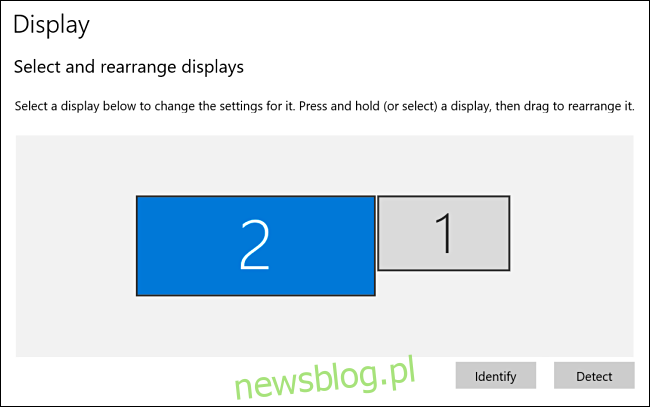 Lượt xem 2 được chọn trong cài đặt hiển thị hệ thống Windows 10