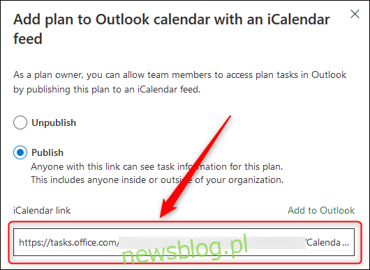Planner iCalendar liên kết để chia sẻ kế hoạch của bạn.