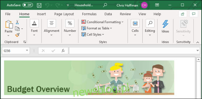 Microsoft Excel trên hệ thống Windows 10