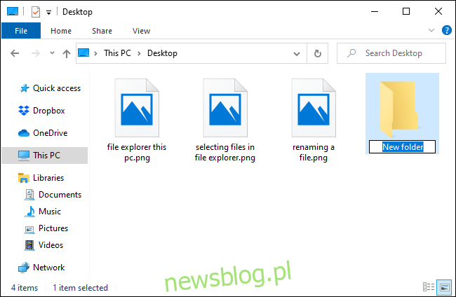 Tạo một thư mục mới trong File Explorer.