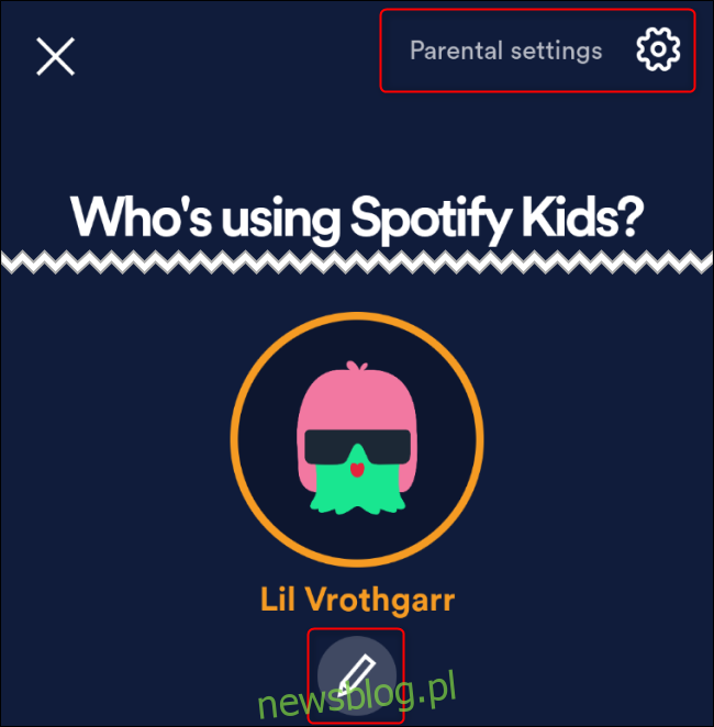 Cài đặt dành cho cha mẹ của Spotify Kids