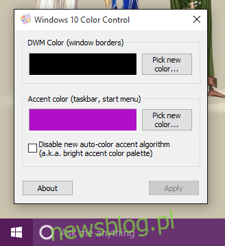 Windows  Kiểm soát 10 màu - nhấn vào
