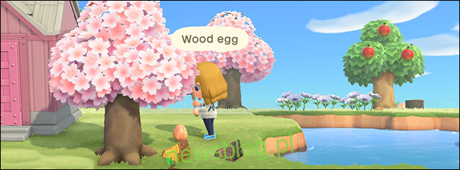 Animal Crossing New Horizons Trứng thỏ ngày bằng gỗ