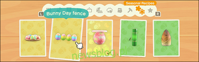 Animal Crossing New Horizons Công thức Tự làm Ngày Bunny