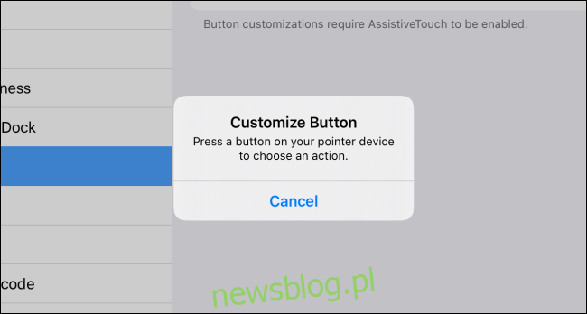 Tùy chỉnh nút bật lên trong iPadOS