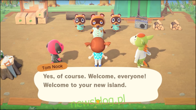 một nhóm động vật trong Animal Crossing: New Horizons