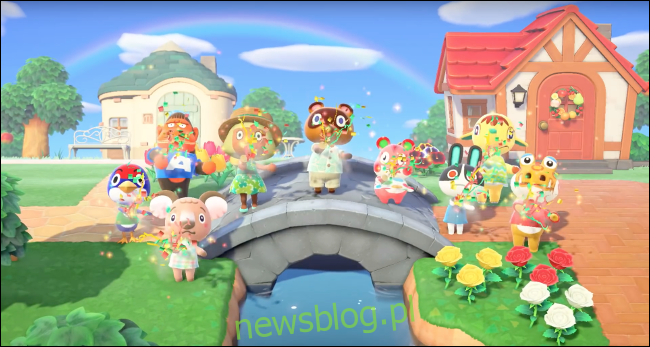 cảnh trên cầu trong Animal Crossing: New Horizons