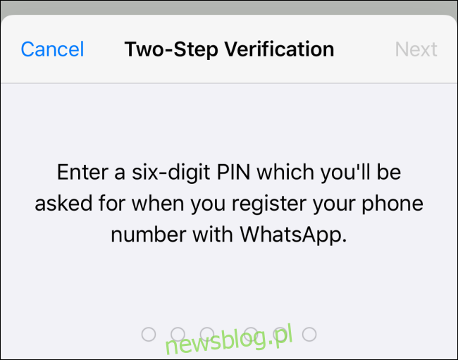 Nhập mã PIN gồm sáu chữ số của bạn và nhấn 