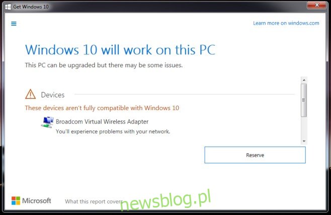 Khả năng tương thích của thiết bị với bản cập nhật cho hệ thống Windows 10