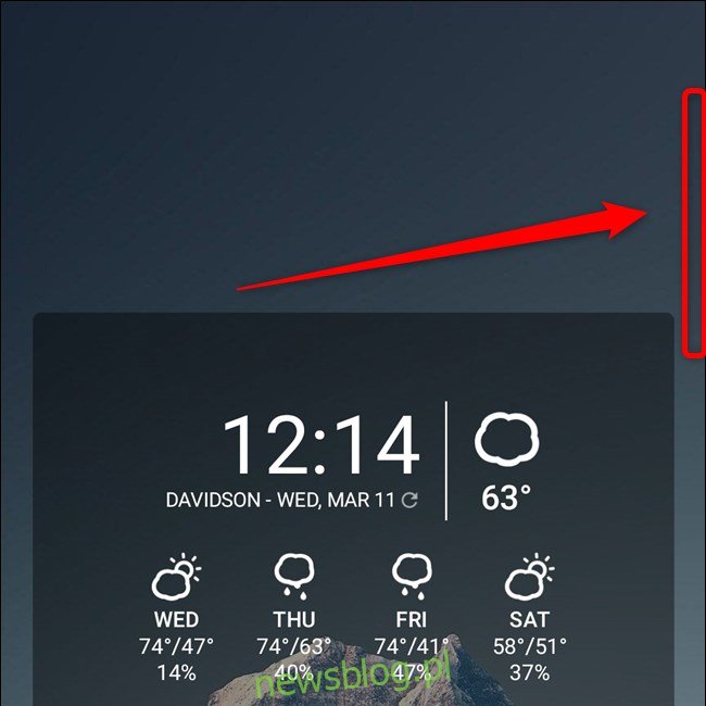 SAMSUNG Galaxy S20 Swipe Mở bảng điều khiển ở cạnh