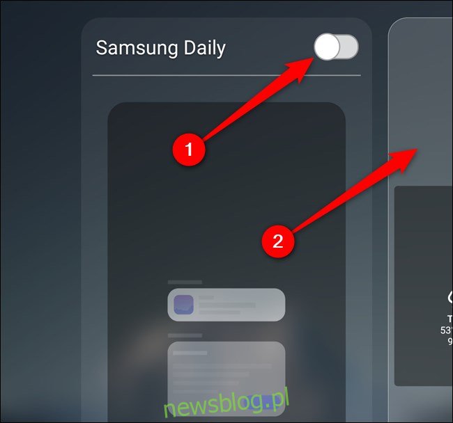 SAMSUNG Galaxy S20 tắt Samsung Daily, sau đó chọn màn hình chính