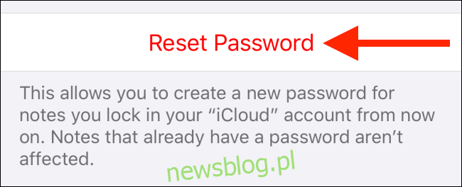 Nhấn vào Đặt lại mật khẩu