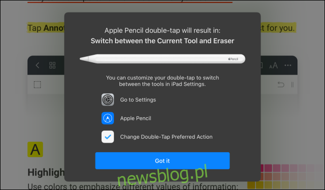 PDFExpert 7 hỗ trợ các thao tác nhấn đúp và sẽ hiển thị hộp thoại hữu ích khi bạn sử dụng tính năng này lần đầu tiên.