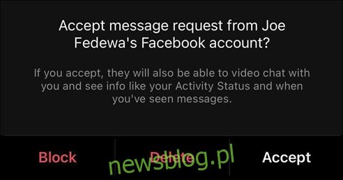Cửa sổ bật lên Instagram cho biết bạn đã nhận được tin nhắn từ Facebook.