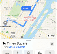Cách nhận chỉ đường đi xe đạp trong Maps Apple