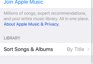 Cách sắp xếp bài hát theo tựa đề trong ứng dụng nghe nhạc trên iOS 10