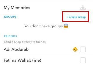 Cách tạo nhóm trên Snapchat