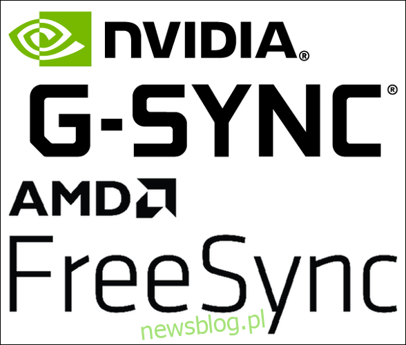 Logo NVIDIA G-Sync và AMD FreeSync.