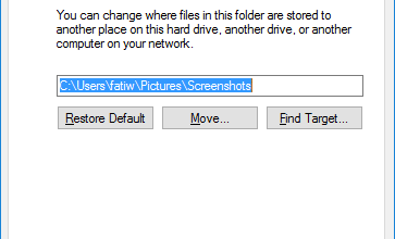 Thay đổi vị trí mặc định để lưu ảnh chụp màn hình trên hệ thống của bạn Windows 10