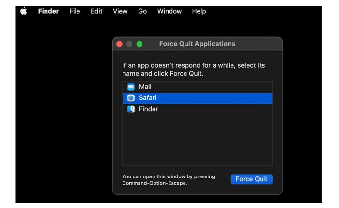 Buộc thoát ứng dụng trên Mac