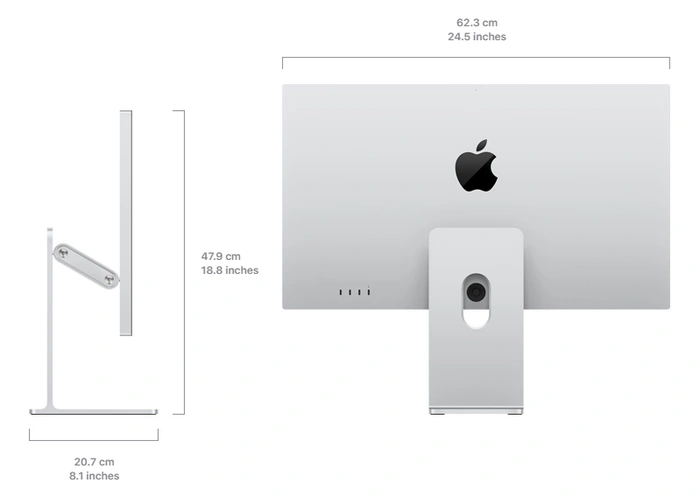 Apple  Kích thước màn hình Studio có thể điều chỉnh độ cao