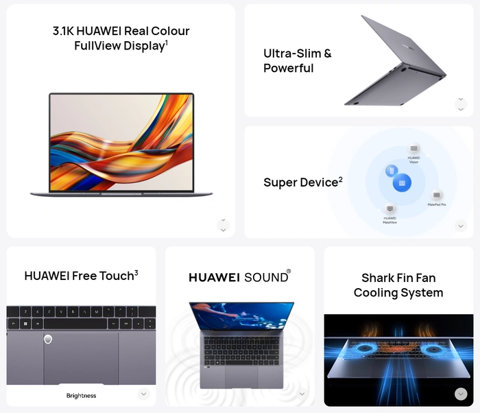 Tính năng của máy tính xách tay Huawei MateBook X Pro 2022