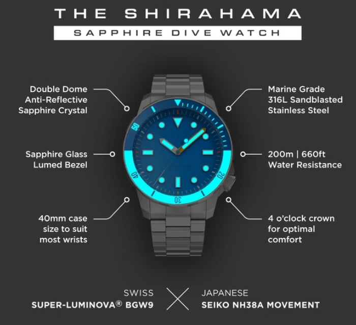 Tính năng đồng hồ tự động Shirahama