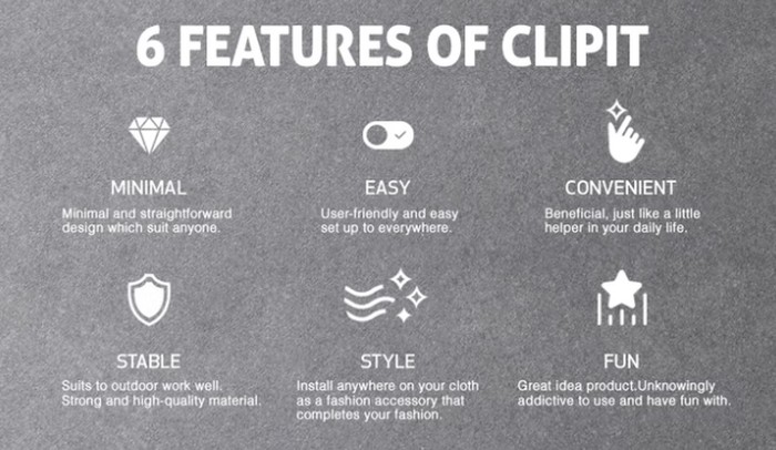 CLIPIT 2 kẹp kim loại đa năng