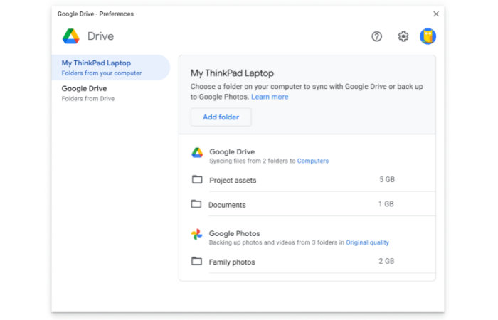 Ứng dụng máy tính để bàn Google Drive mới