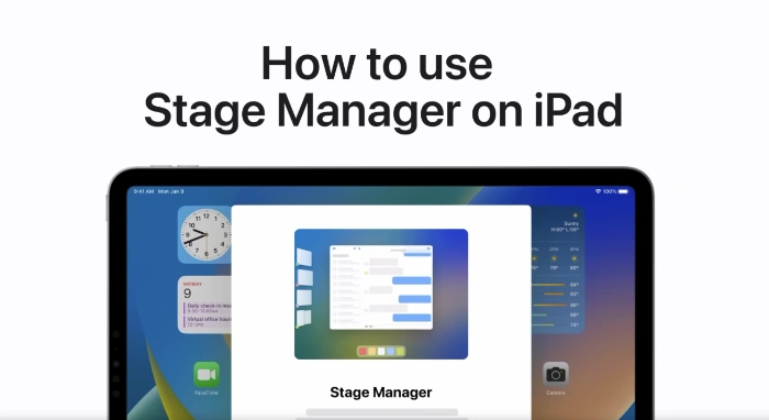 quản lý sân khấu iPad