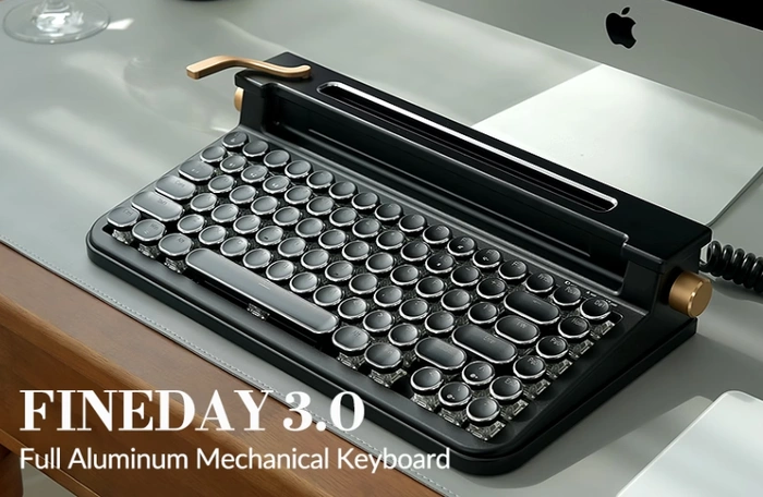 Ngày tốt lành 3 bàn phím kiểu máy đánh chữ cổ điển