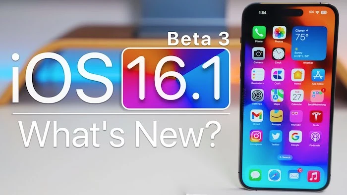 iOS16.1 phiên bản beta 3