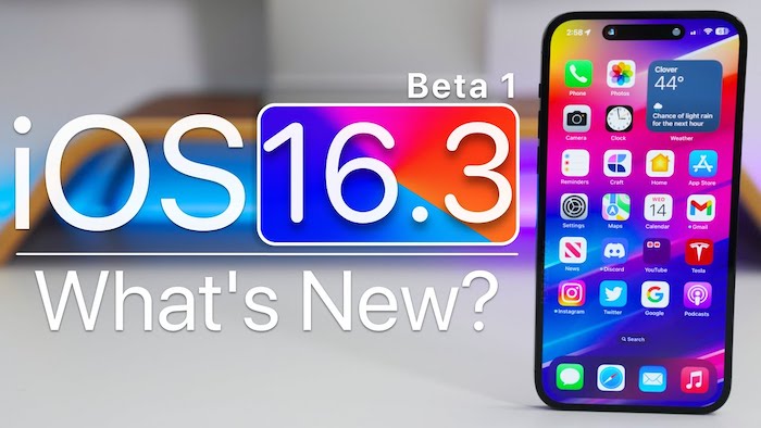 iOS16.3 phiên bản beta 1